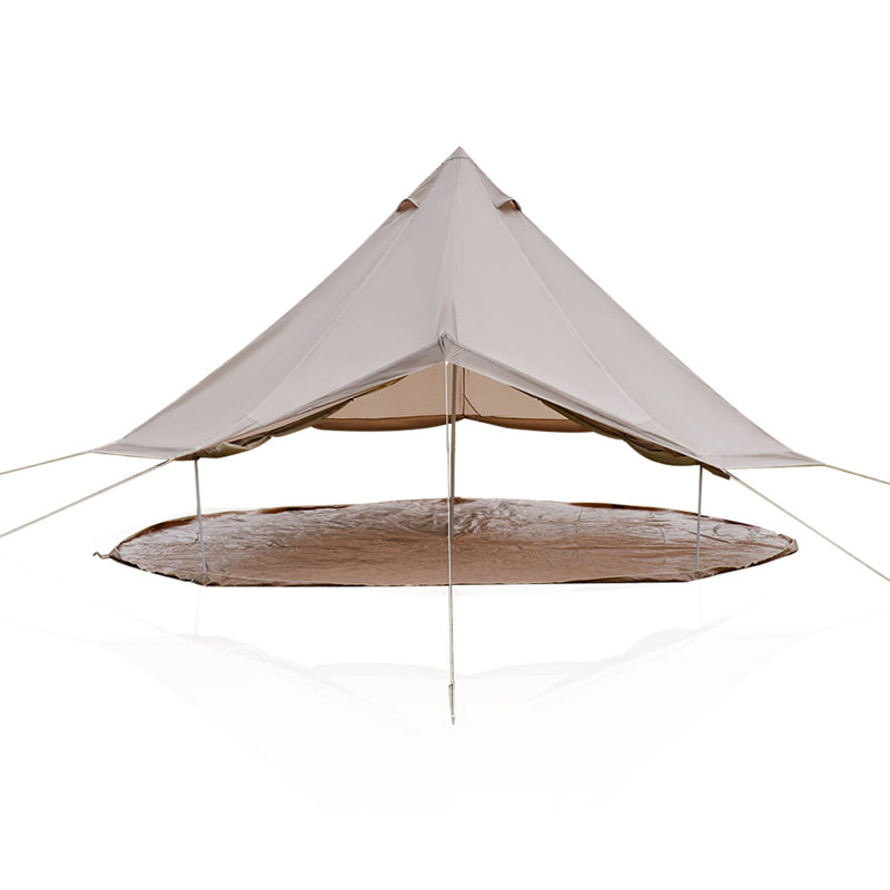 Tente Bell 4 saisons 13,1pi, beige et imperméable avec yourte Glamping Yourte, pour 8 personnes, Beige