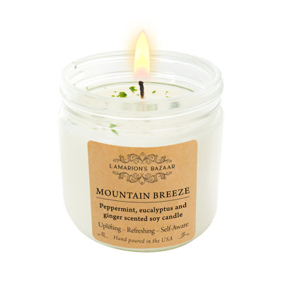 Peppermint, Eucalyptus & Ginger Scented Jar Candle
