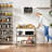Nyakume 35.65'' W Metal Shelving Unit with Wheels
