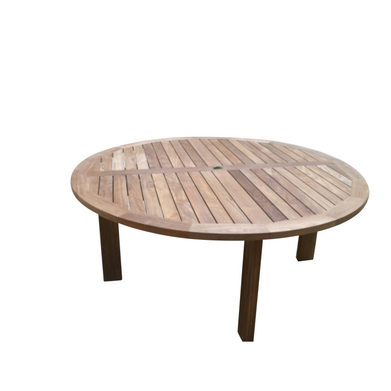 Reniqua Round Teak Outdoor Dining Table , 71'' in. W 71'' in. D