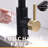 Touchless Kitchen Faucet - Automatic Smart With Pull Out Spray, Hands For Kitchen, Black And Gold, Contemporary, Ceramic Filler, Brass Construction Motion Sensor, Sink Faucet, + Contemporary Style,-1372819037