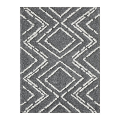 Tapis d'intérieur bleu en polyester tissé à la machine Eliot