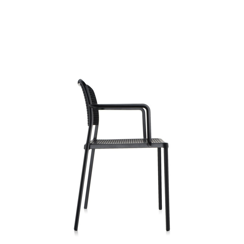 Audrey Armchair, Black, Black Painted Steel
