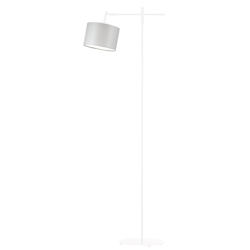 Chafton 145cm Brown Accent Floor Lamp, White, Light Grey