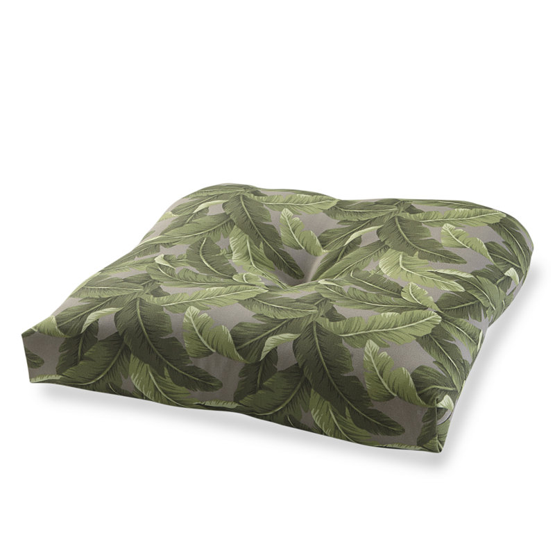 Coussin de siège simple intérieur / extérieur, Vert foncé / vert clair