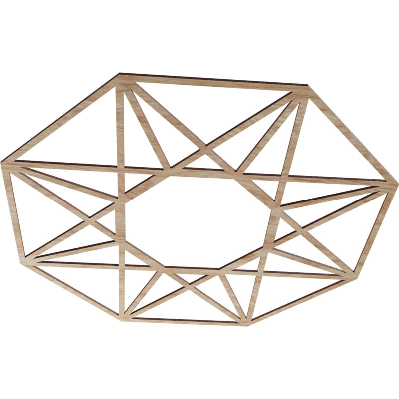 Médaillon de plafond 24 po x 9 pi x 9 pi x P 3/8 po Guardian, Chêne rouge, H 34 po x l 34 po x P 0,38 po