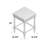Elegant Cream 24 Inch Backless Counter Stool with Antique Brass Trim-36141793-46521156
