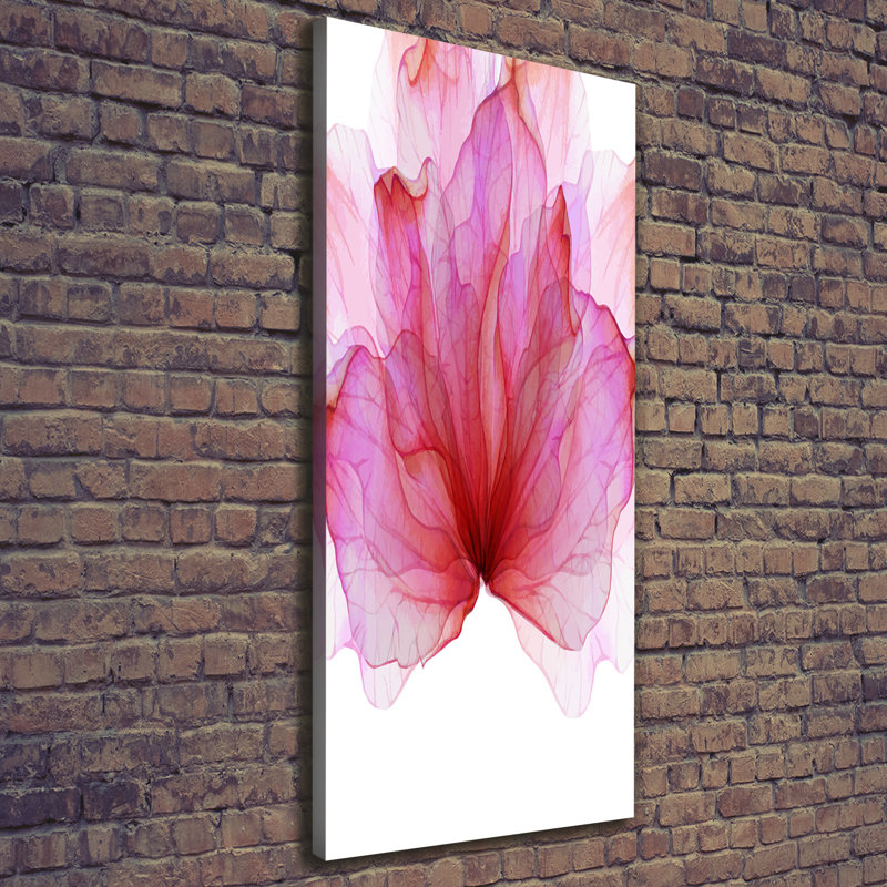 Pink flower 1 Piece Wrapped Canvas Wall Art