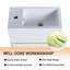 Meuble-lavabo mural simple 18,16 po avec plateau en résine Kuhns-88116765