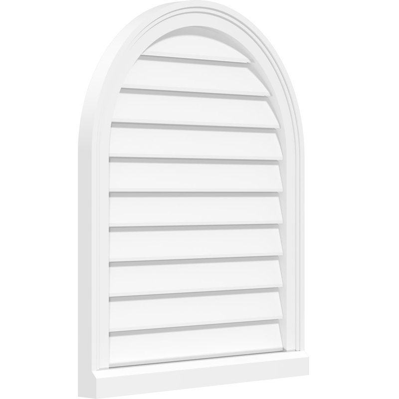 Ekena Millwork PVC Wall Louver / Gable Vent, 42" H x 36" W