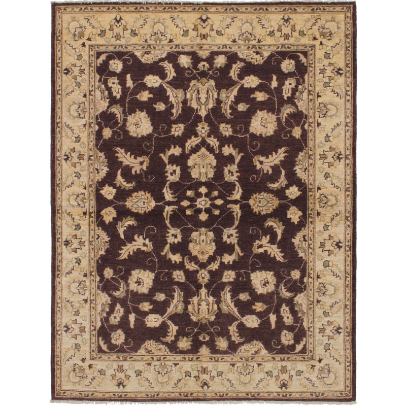 Kali One-of-a-Kind 4'10" X 6'7" New Age Wool Area Rug in Dark Brown