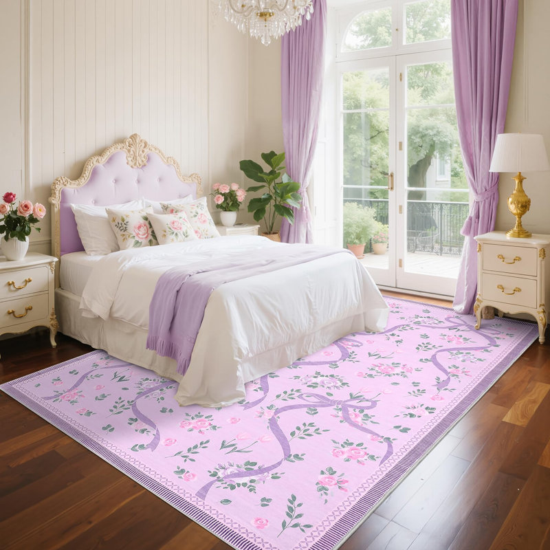 Tapis décoratif lavable, Purple, Rectangle 10' x 13'