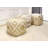 Grandcanyon Cotton Braided with Tassel Pouf, Beige