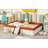Full Size Upholstered Daybed Frame With Fence And Stairs, Combining Comfort And Safety For Modern Bedrooms-525928661-525928659