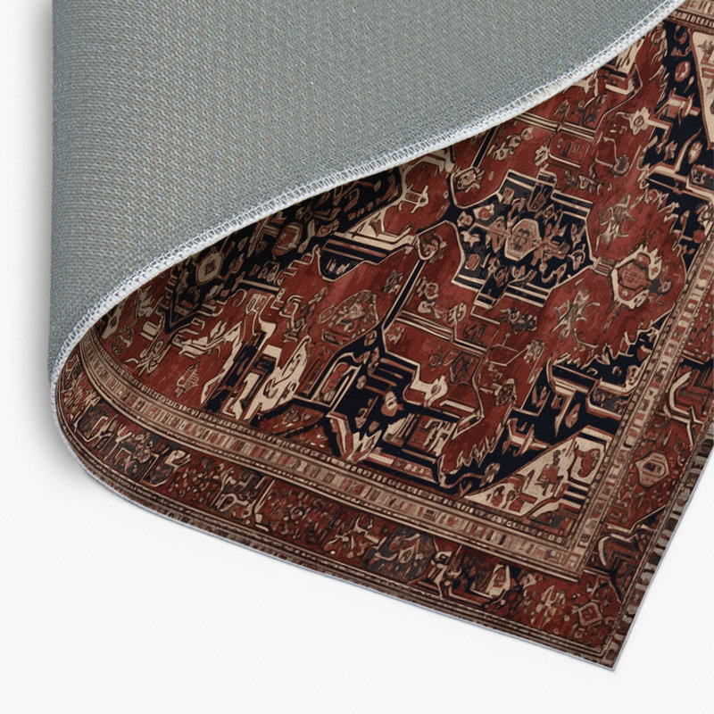 Tapis d'intérieur et d'extérieur brun Persian, Rectangulaire 8 pi x 10 pi