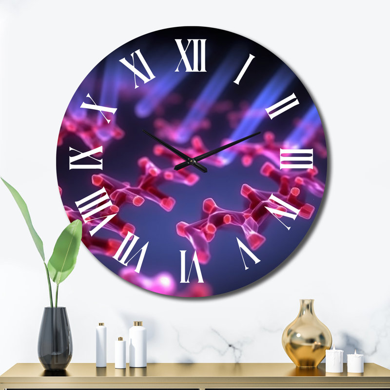 Horloge murale Futuristic Infinity Matrix II - Fractals, Très grand