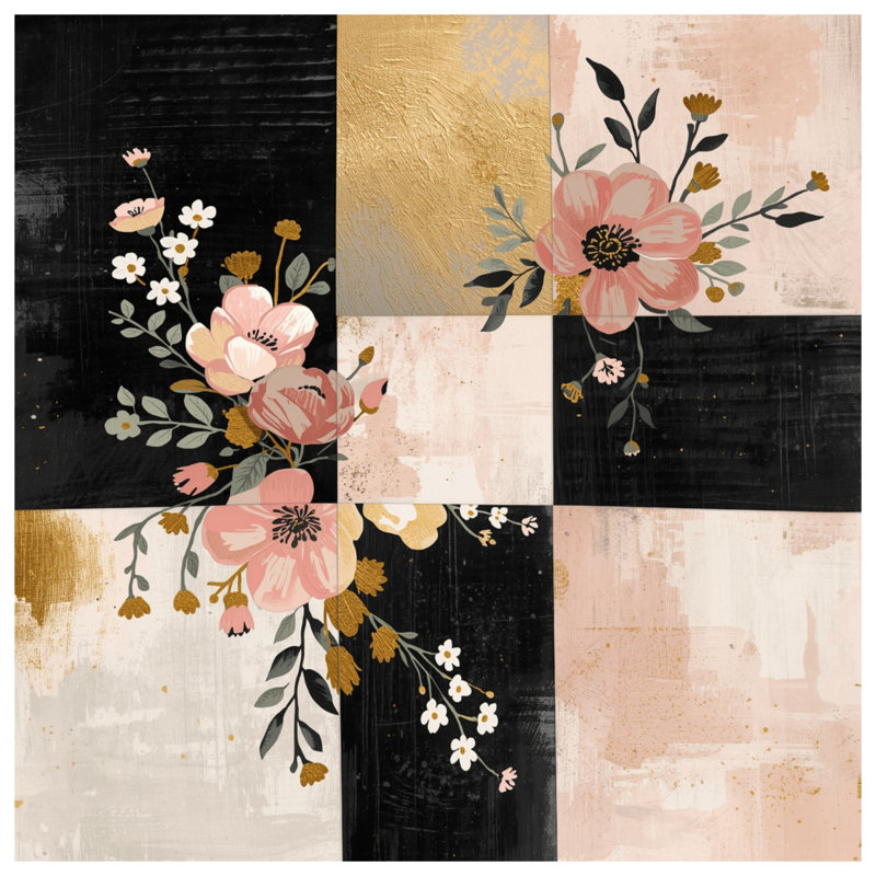 Floral Patchwork Collage Duvet Covers, Queen