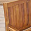 Chaises de salle à manger en bois d'acacia avec dossier à lattes, ensemble de 2