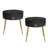19.6'' Easy Assembly End Tables With High Gloss Faux Marble Tabletops-603188820