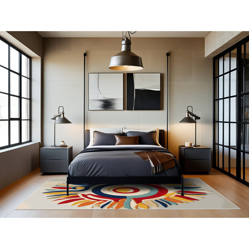 Sleek Beam Rug, Round 8'