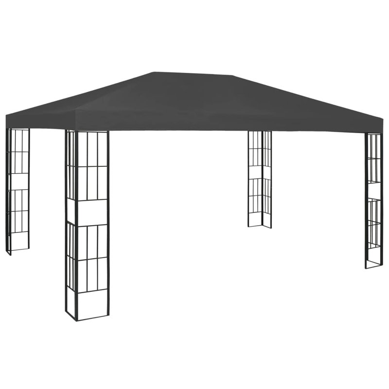 Ertan 3m x 4m Steel Patio Gazebo, Anthracite