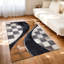 Tapis en cuir de vache à motif géométrique beige et gris_6 x 9 pi-1917799117