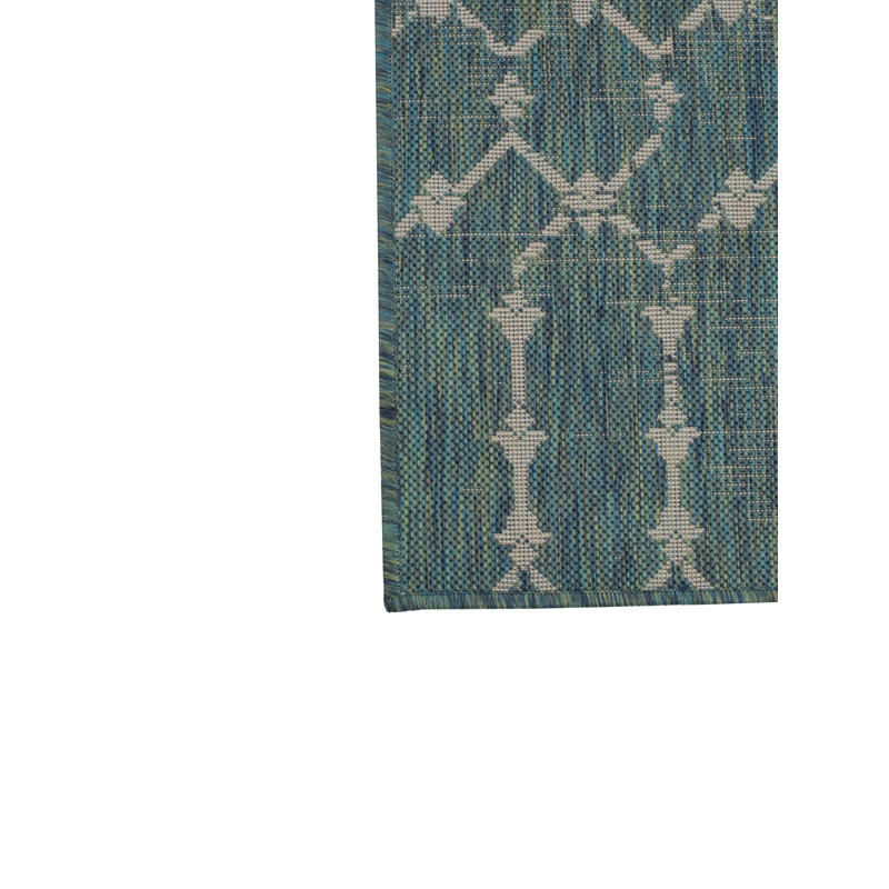 Tapis intérieur / extérieur bleu Oktan, Rectangle 5 pi 3 po x 7 pi 6 po