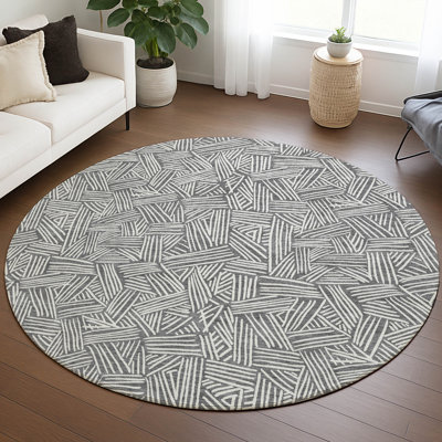 Tapis géométrique intérieur / extérieur lavable à la machine Chantille ACN2648