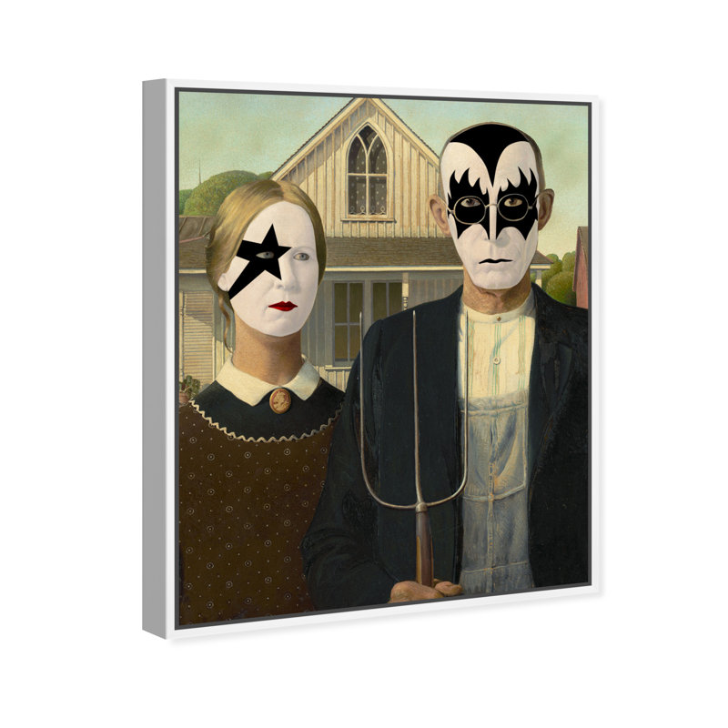 «I Wanna Rock N Roll», impression sur toile tendue, Cadre blanc, H 20 po x l 24 po