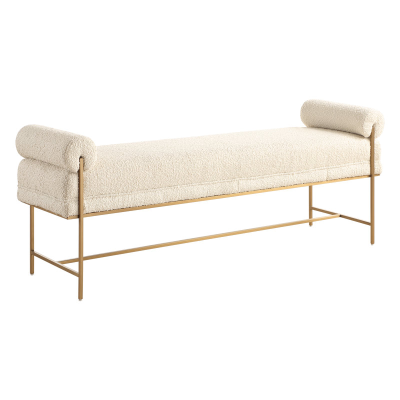Uttermost Bolster Pearl White Bench