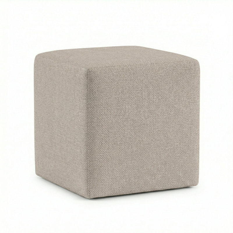 Berlin Gardens Lilly Hive 16" Square Pouf, Beige