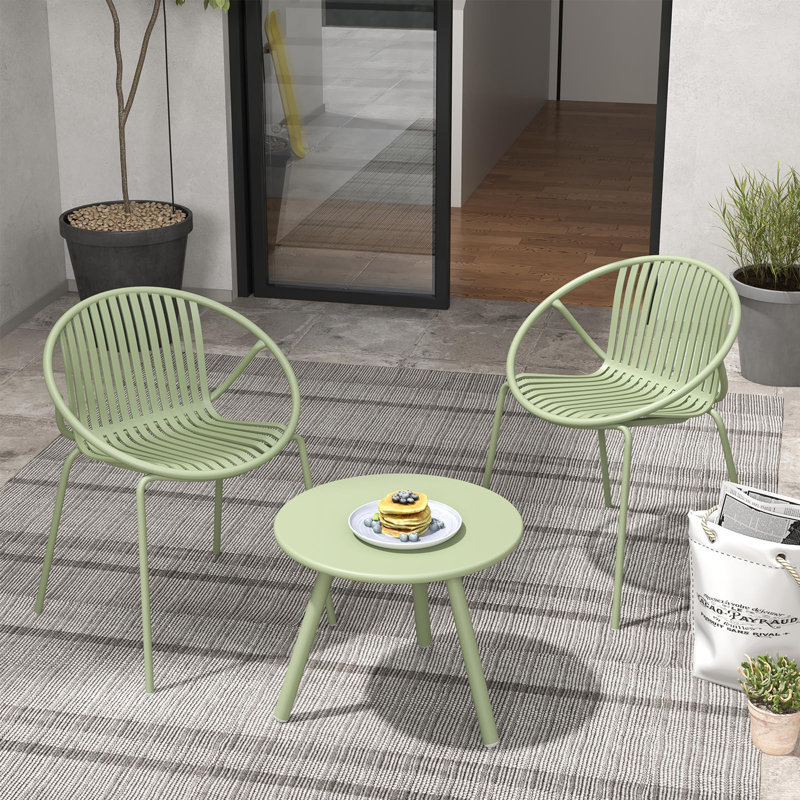 Patio Dining Set with, Green