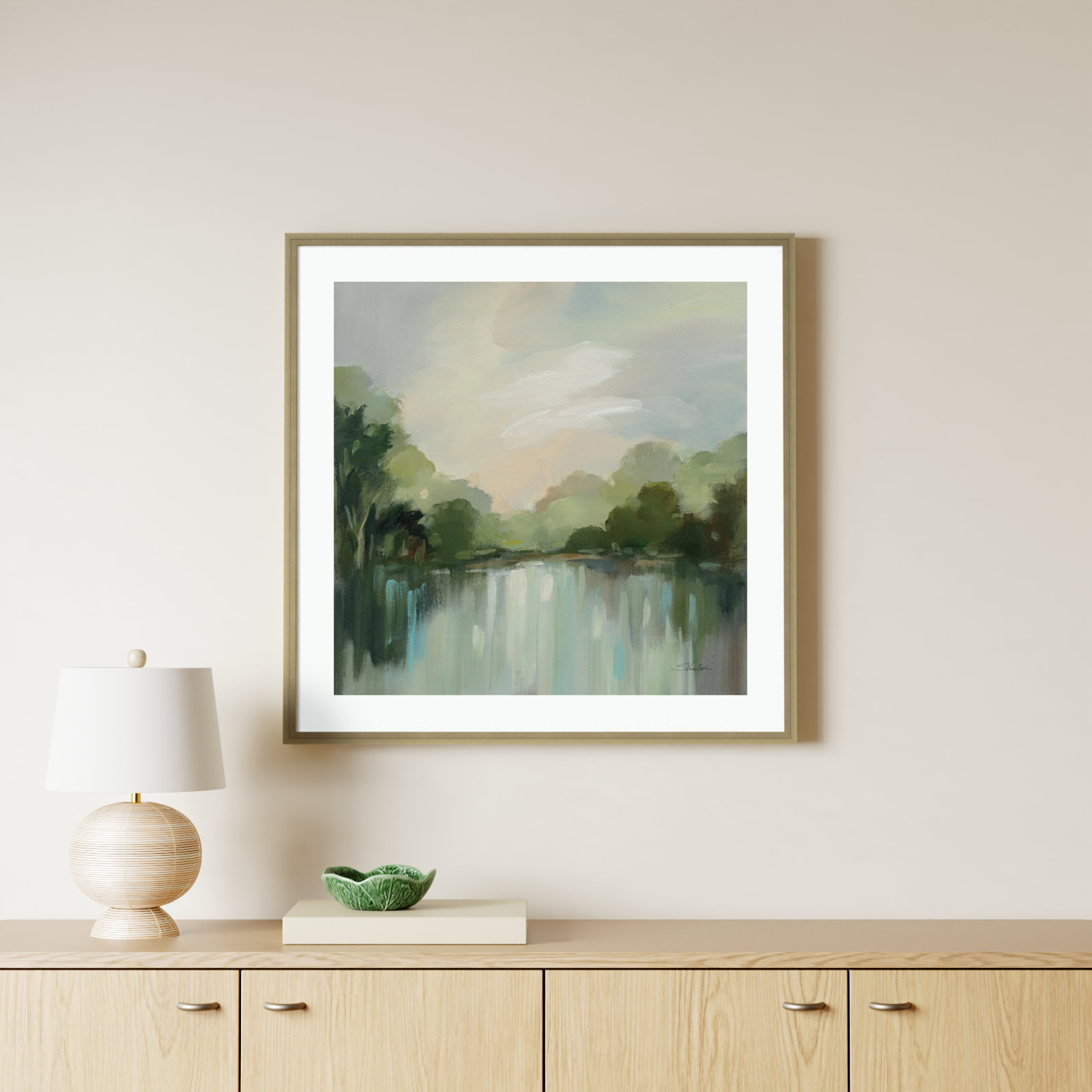 Cool Spring Day Print, 33" H x 33" W, Champagne