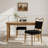 Mid-Century Velvet Dining Chair Set with Wood-Grain Metal Frame-513830238-513830239