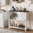 31.5'' Wood Console Table With Storage, Farmhouse Entryway Table With 2-Door-1581067777