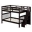 Lit superposé double en bois avec rangement-776046805