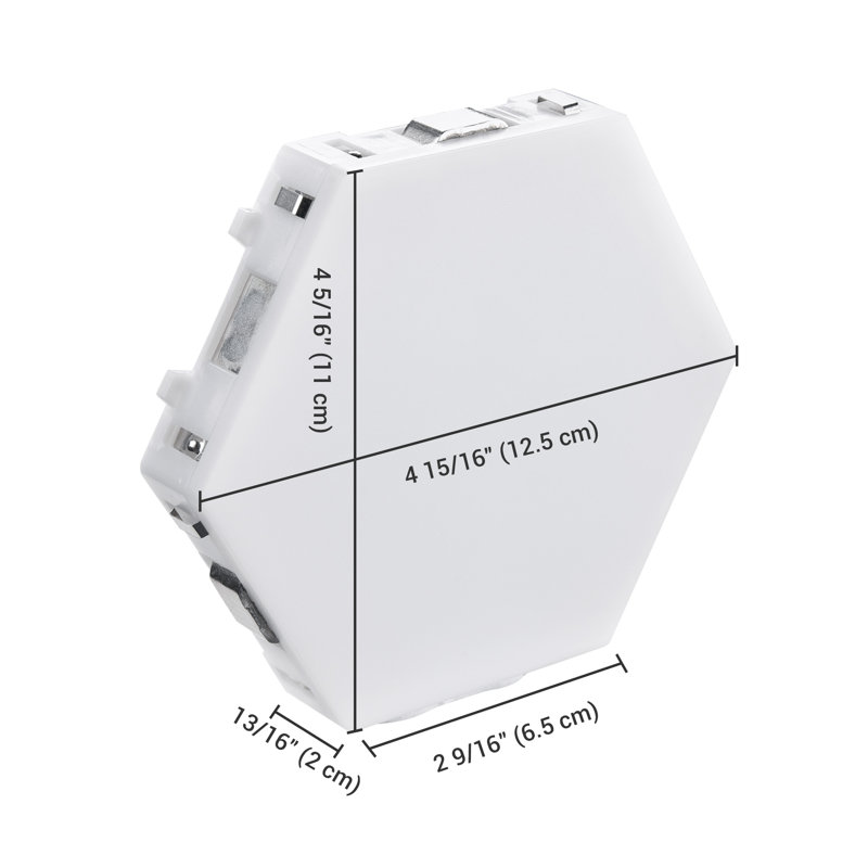 Corrigan Studio 40 Block Smart LED Hexagonal Light Panel Touch Sensitive Magnetic Wall Mount DIY