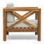 Chaise de patio Mid-Century moderne: bois, coussins imperméables, structure en bois élégante facile à assembler, rembourrage à l'eau, sièges confortables