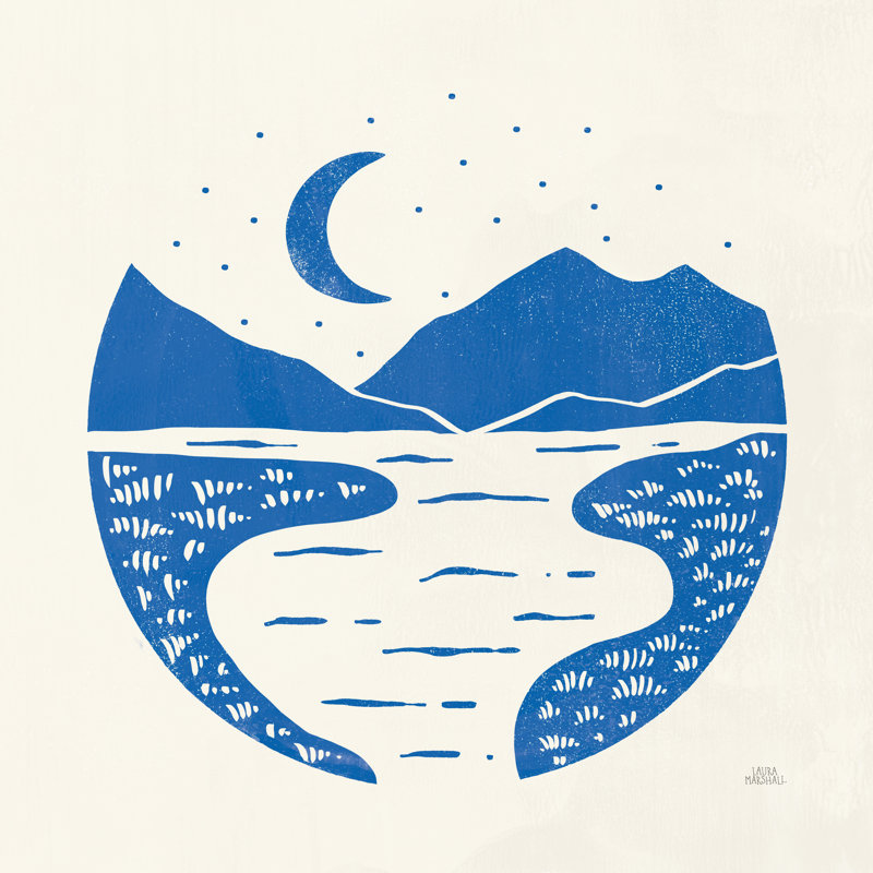 On The Horizon II by Laura Marshall - Wrapped Canvas Print, 30cm H x 30cm W
