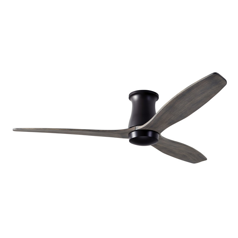 Arbor Flush Mount Ceiling Fan, Handheld Remote Control, Graywash, Dark Bronze
