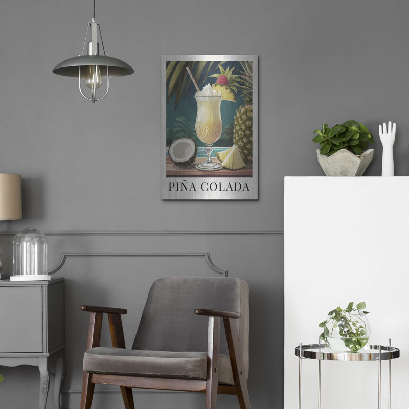 Art mural en métal «Bay Pina Colada» par Andreas Magnusson, H 24 po x l 16 po
