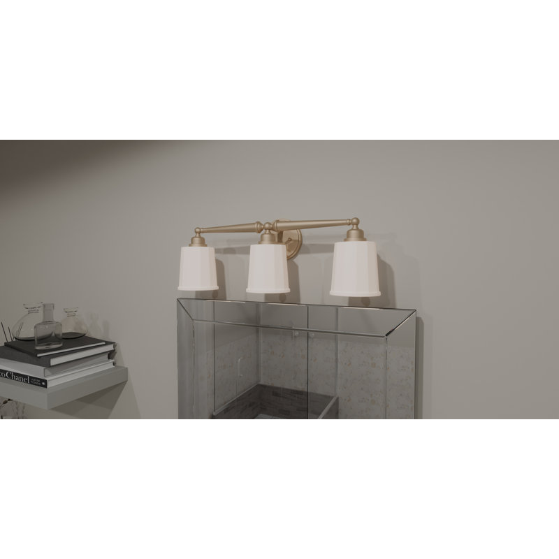 Éclairage pour meuble-lavabo à 3 lumières à intensité variable Benley, Or