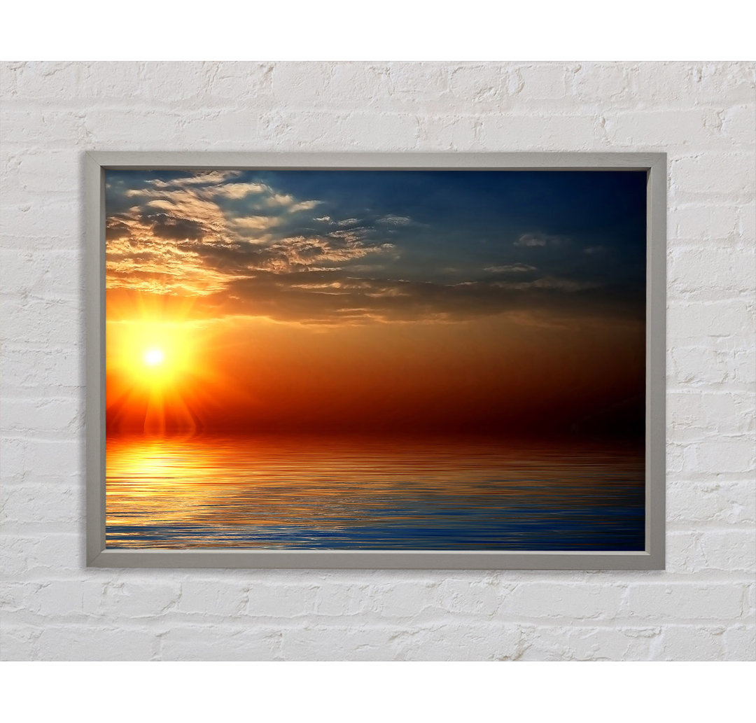 Sunset Sparkle Ocean Gerahmter Druck Wandkunst