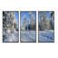«Snowy Blue Winter», ensemble d'art mural sur toile encadré paysage-474155601-474155606