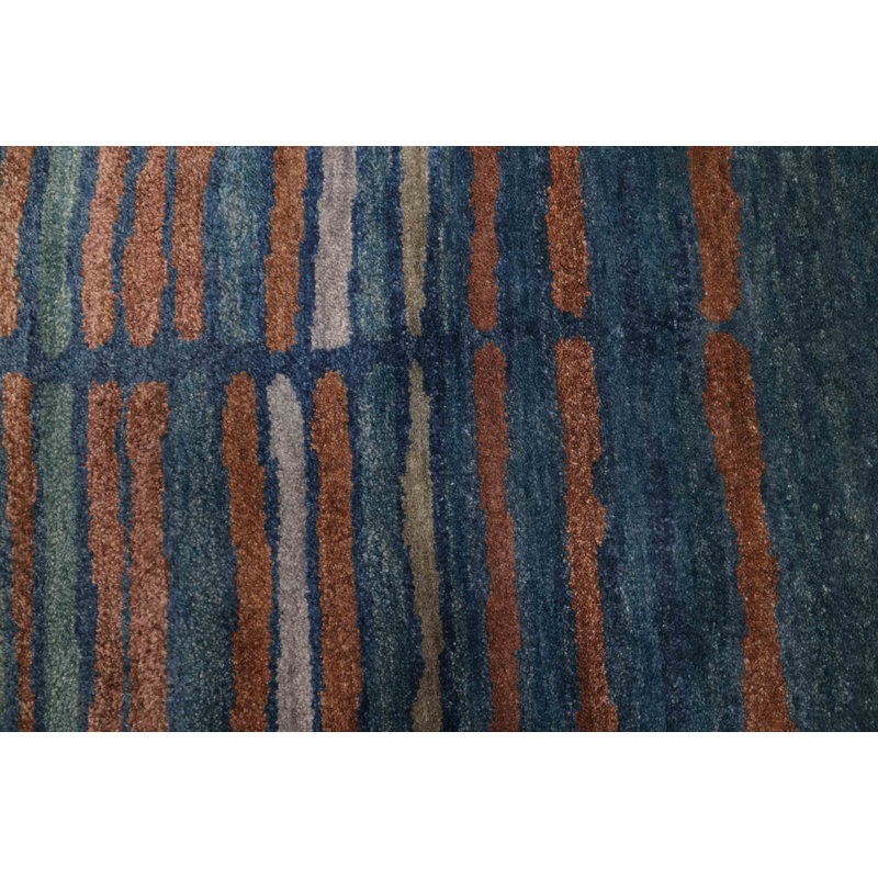 Tapis bleu Peshawar Ziegler 4 pi 11 po x 7 pi 11 po