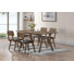 Luret Rectangular Wood Dining Table With 6 Black Chairs