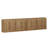 Set of 4 Modular Sideboard with Double-Arc Wood Doors, Camel-1116983791