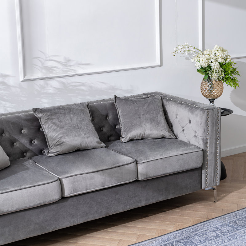 Canapé de salon 84,65 po, Gris