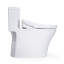 TOTO® WASHLET®+ Aquia® IV One-Piece Elongated Dual Flush 1.28 and 0.9 GPF Toilet and WASHLET S5 Bidet Seat, Cotton White- MW6463446CEMFGN#01