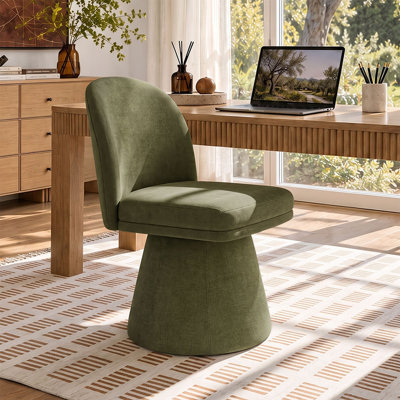 Upholstered Fabric Swivel Office Chair